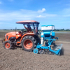 2BFGL-C pneumatic seeder and fertilizer applicator in field operation