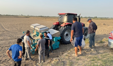 YongXiang Intelligent Precision Power Harrow Seeder Direct Seeding Rice in Uzbekistan
